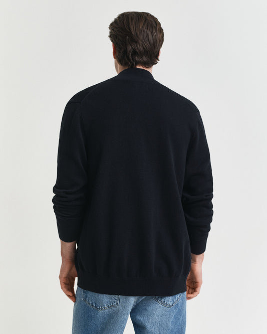 Casual Cotton Zip Cardigan