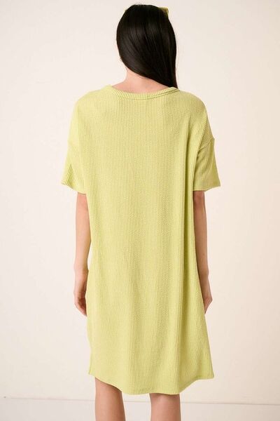 Robe T-shirt à manches courtes en maille côtelée Mittoshop Urban