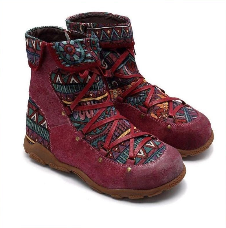 Bottes en cuir bohème pour femme