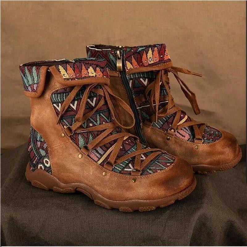 Bottes en cuir bohème pour femme