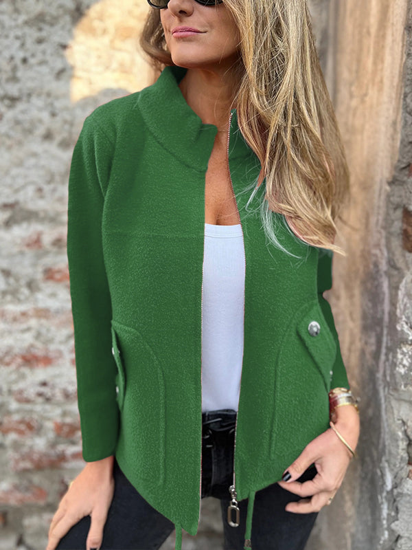 AUSVERKAUF🔥 Freizeitjacke mit Reißverschluss und Kordelzug
