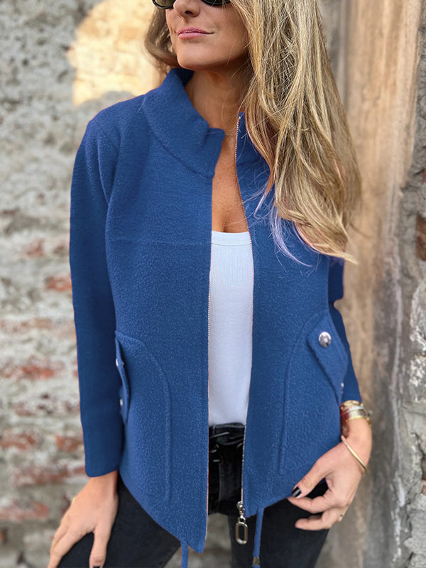 AUSVERKAUF🔥 Freizeitjacke mit Reißverschluss und Kordelzug
