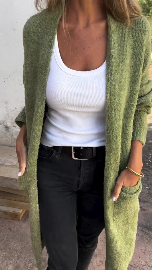 🔥Nur noch 36 Stück auf Lager – Damen Freizeit Strick Oversized Cardigan mit Taschen