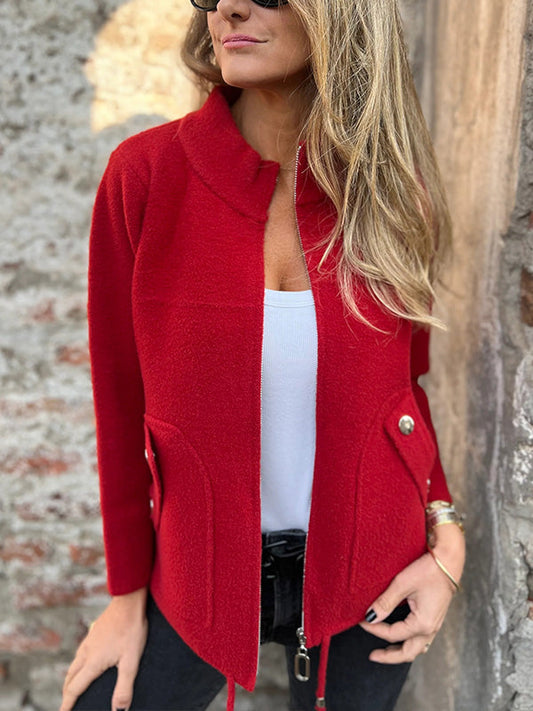 AUSVERKAUF🔥 Freizeitjacke mit Reißverschluss und Kordelzug