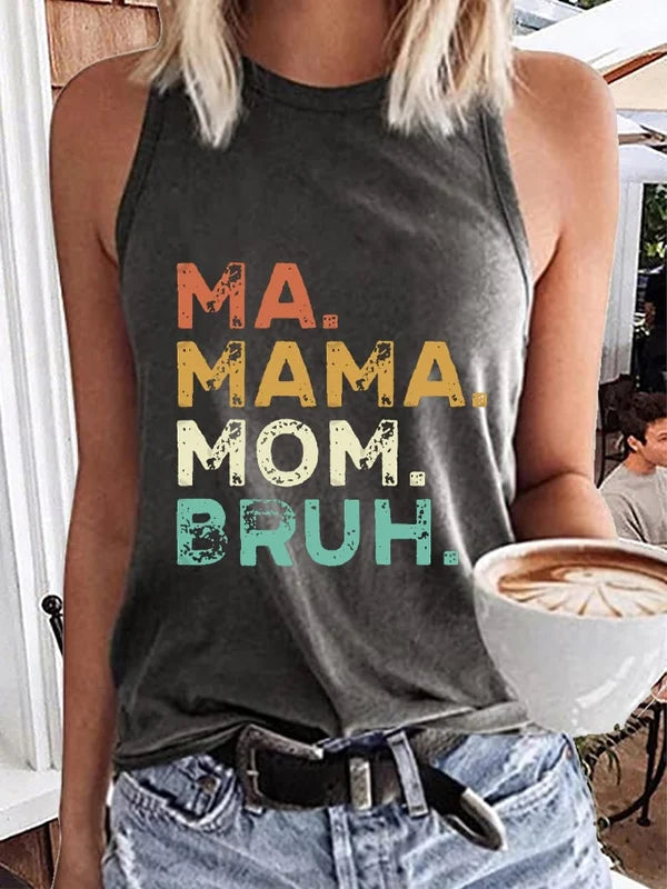 Débardeur imprimé « Cool Moms Club Ma Mama Mom Bruh » pour la fête des mères