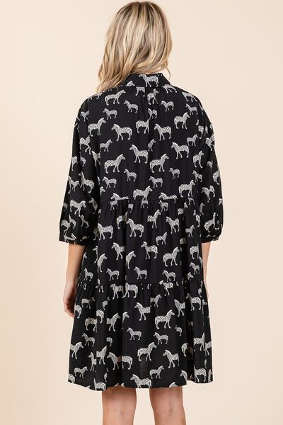 Mittoshop Zebra-Print Hemdkleid