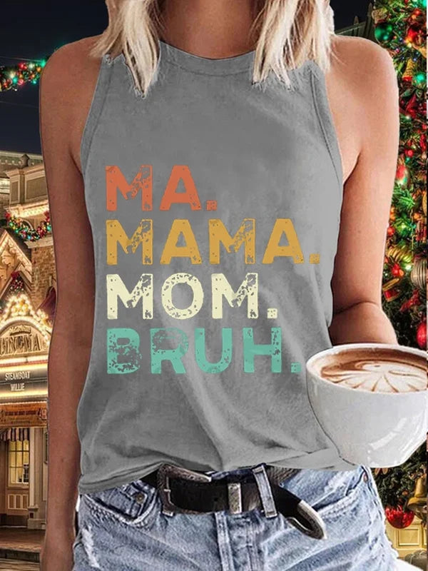 Débardeur imprimé « Cool Moms Club Ma Mama Mom Bruh » pour la fête des mères