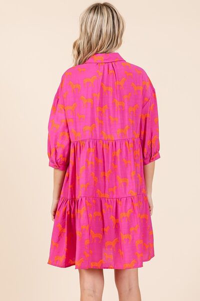 Mittoshop Zebra-Print Hemdkleid