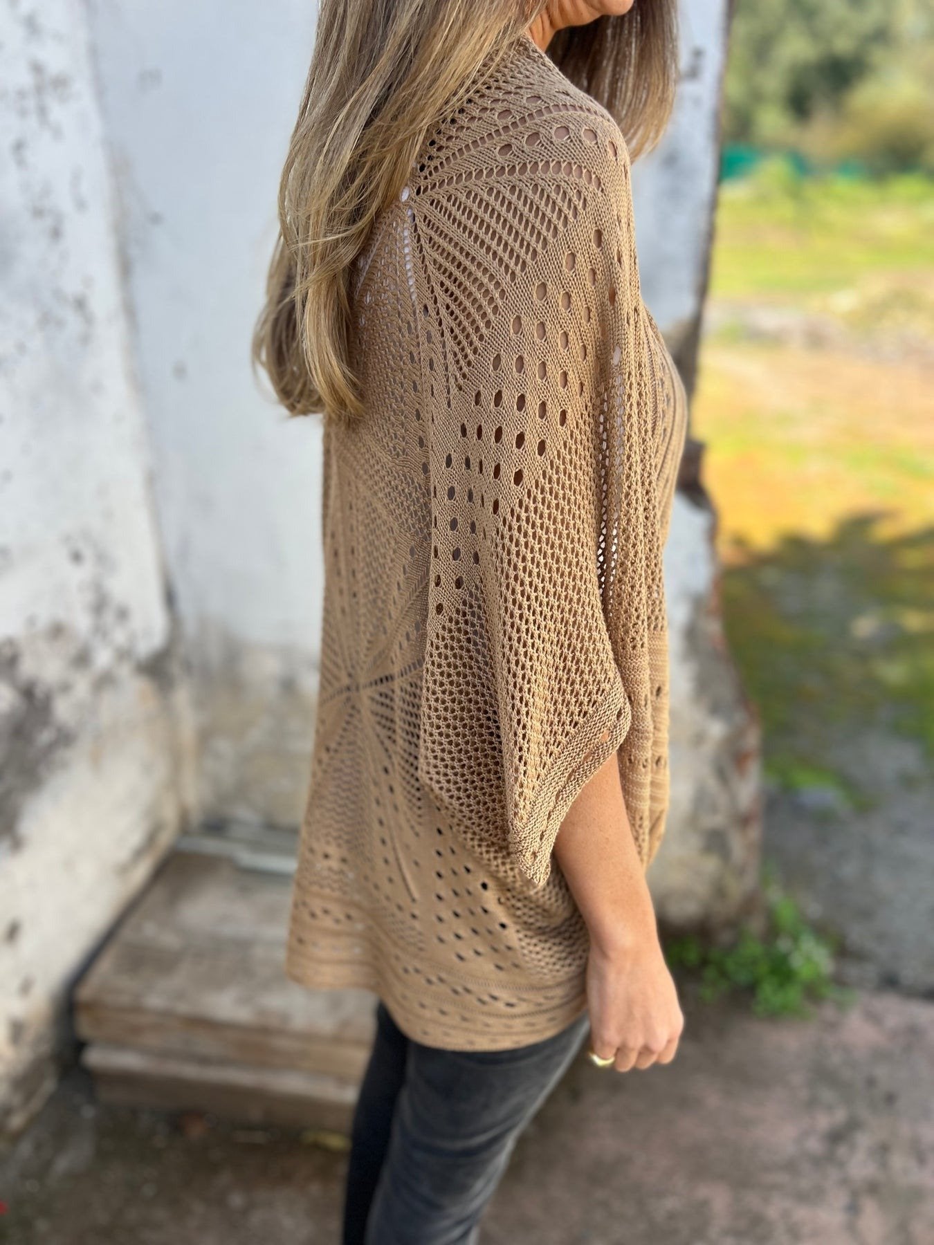 RÄUMUNGSVERKAUF🔥Damen hohler Halbarm-Cardigan