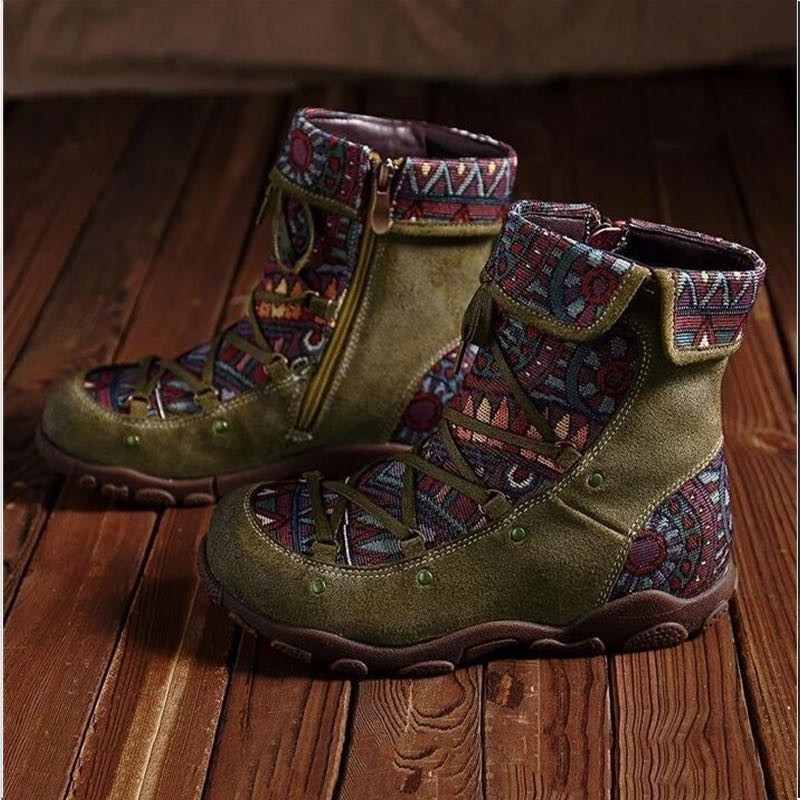 Bottes en cuir bohème pour femme