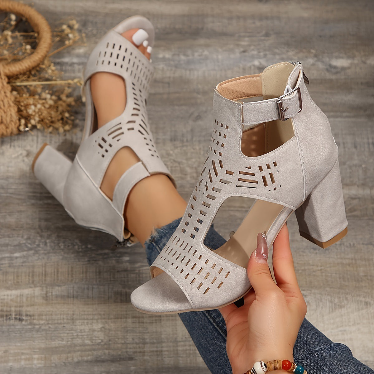 🔥Dernière promotion -50 % – Sandales orthopédiques rétro à talons compensés pour femmes