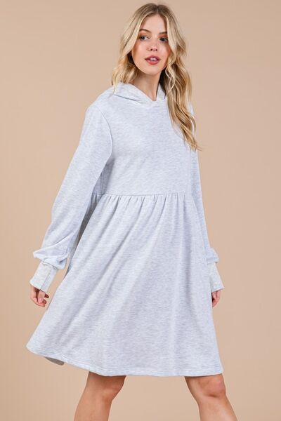 Robe Sweat à Capuche Manches Longues Ces Femme