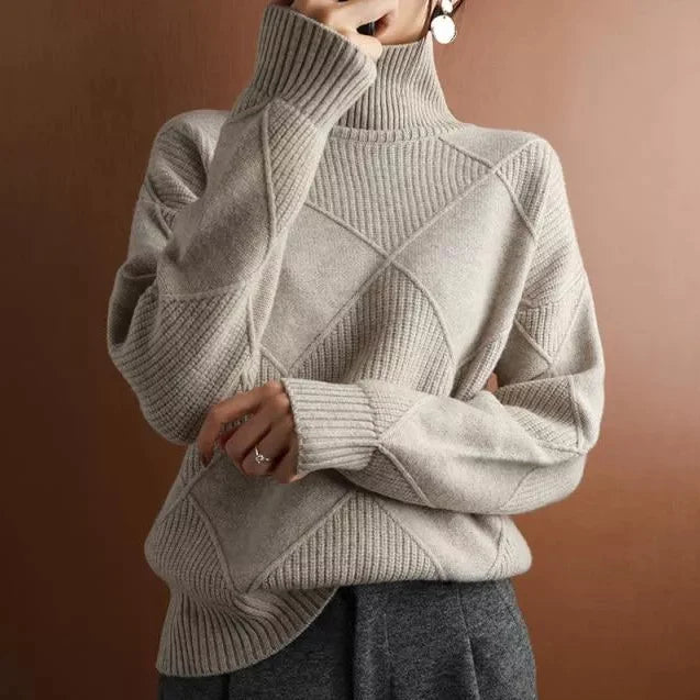 CARDIGAN COL ROULÉ EN CACHEMIRE