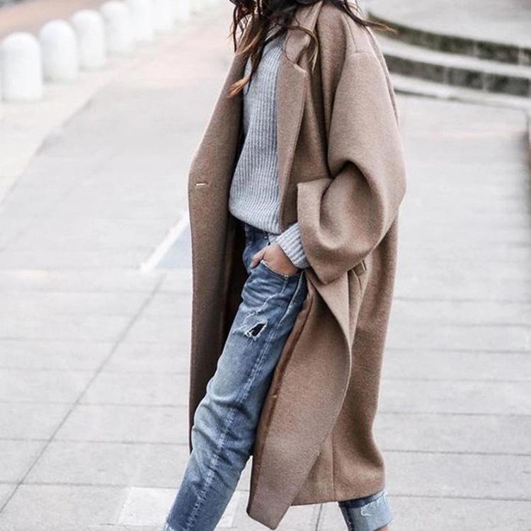 🔥Nur noch 36 Stück auf Lager – Oversize Retro Freizeit Windbreaker Einfarbig Warmer Mantel
