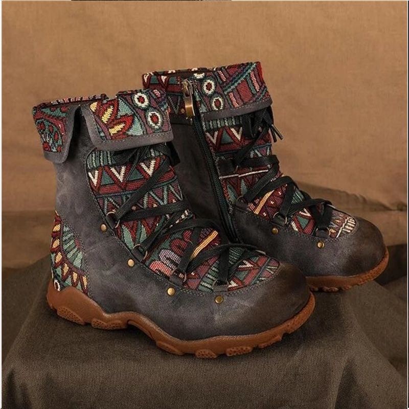 Bottes en cuir bohème pour femme