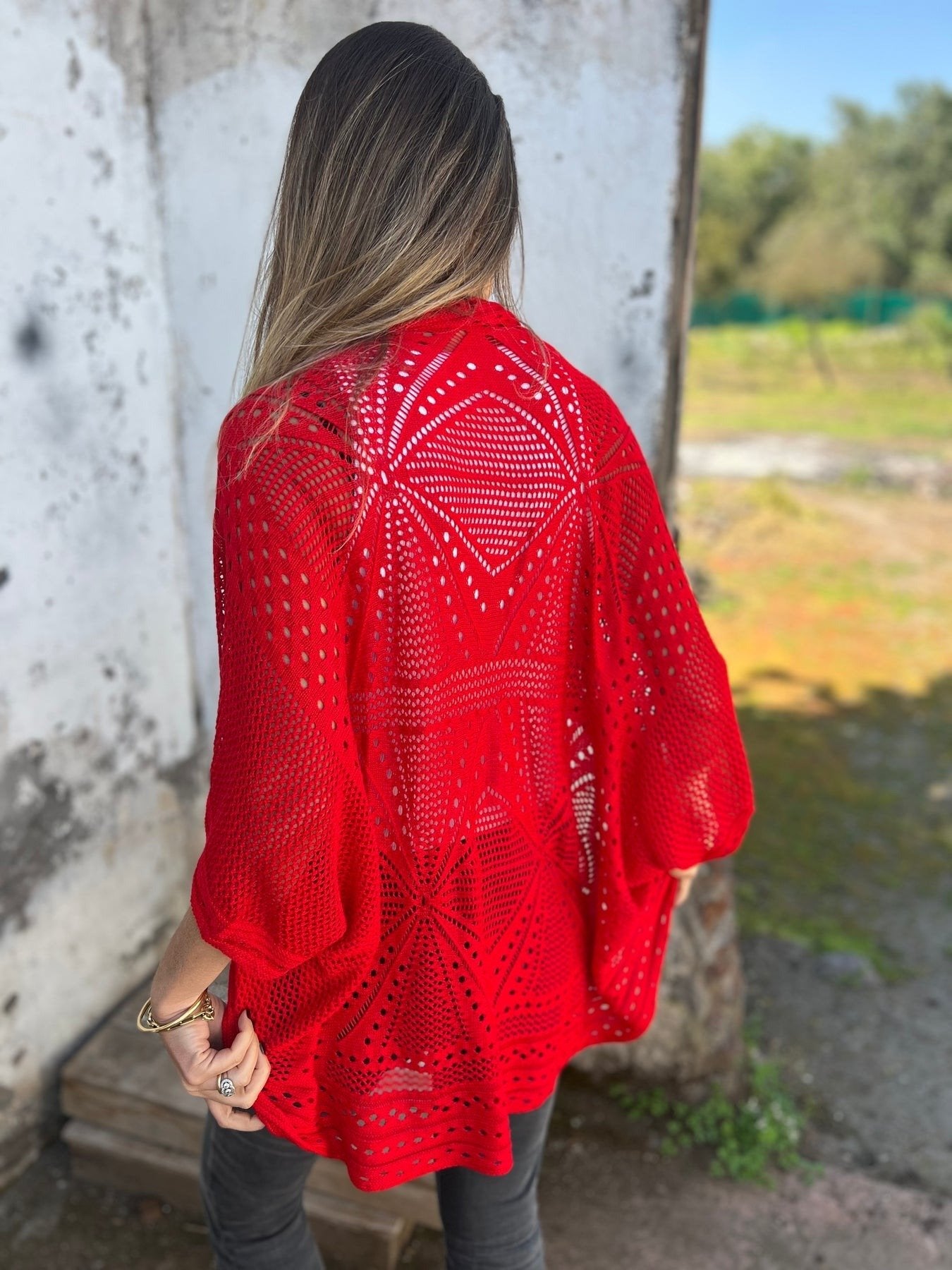 RÄUMUNGSVERKAUF🔥Damen hohler Halbarm-Cardigan