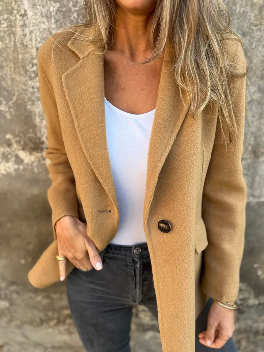 🔥NEUHEIT- 48% RABATT- Damen Baumwoll-Revers Langarm Freizeitjacke