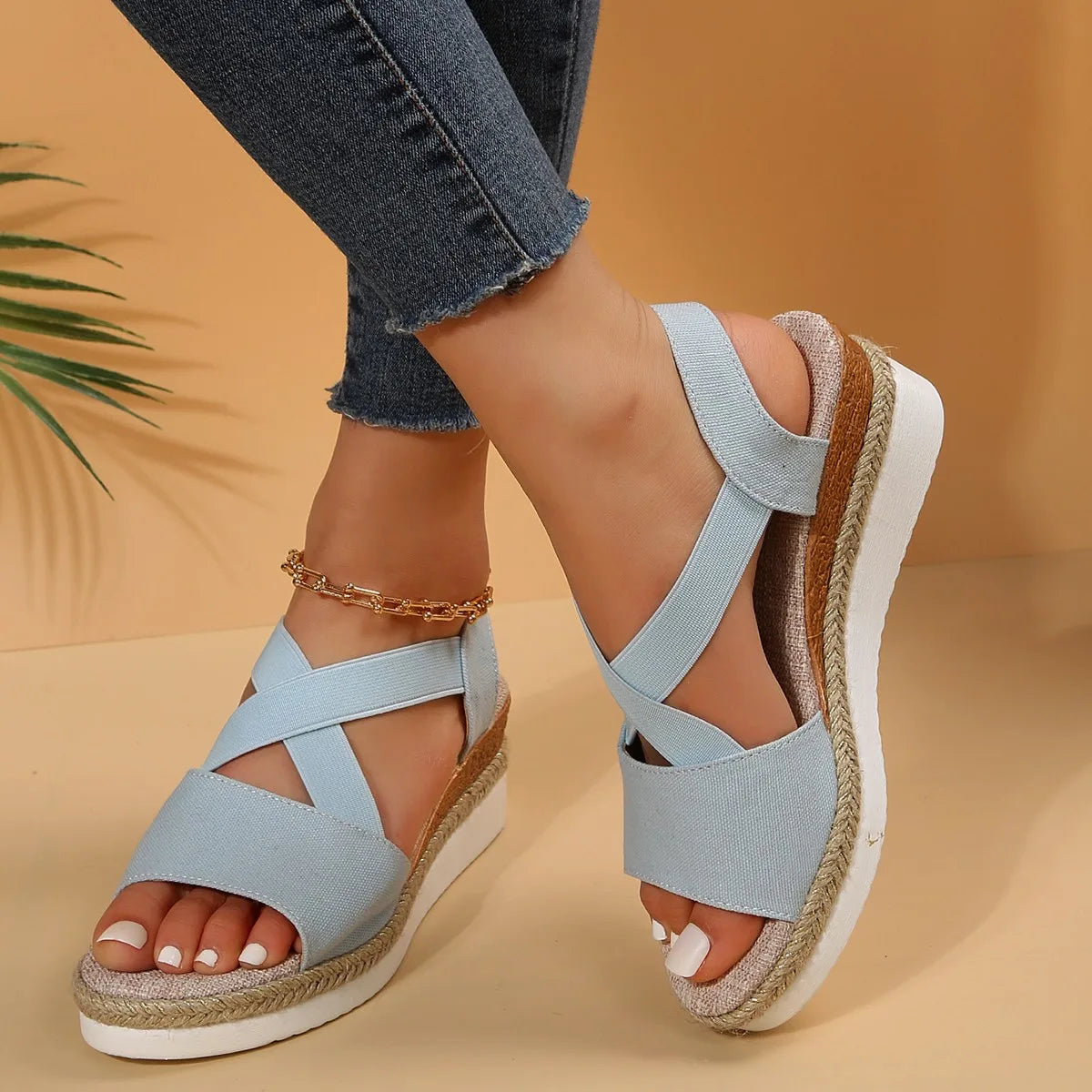 Sandales compensées espadrilles pour femme