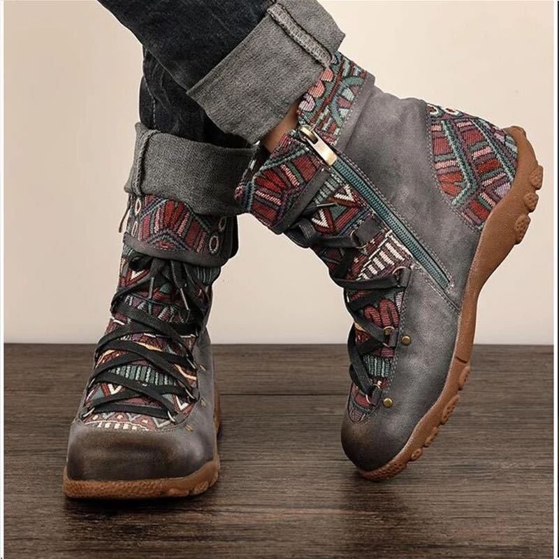 Bottes en cuir bohème pour femme