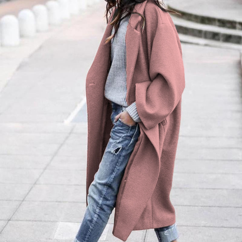 🔥Nur noch 36 Stück auf Lager – Oversize Retro Freizeit Windbreaker Einfarbig Warmer Mantel