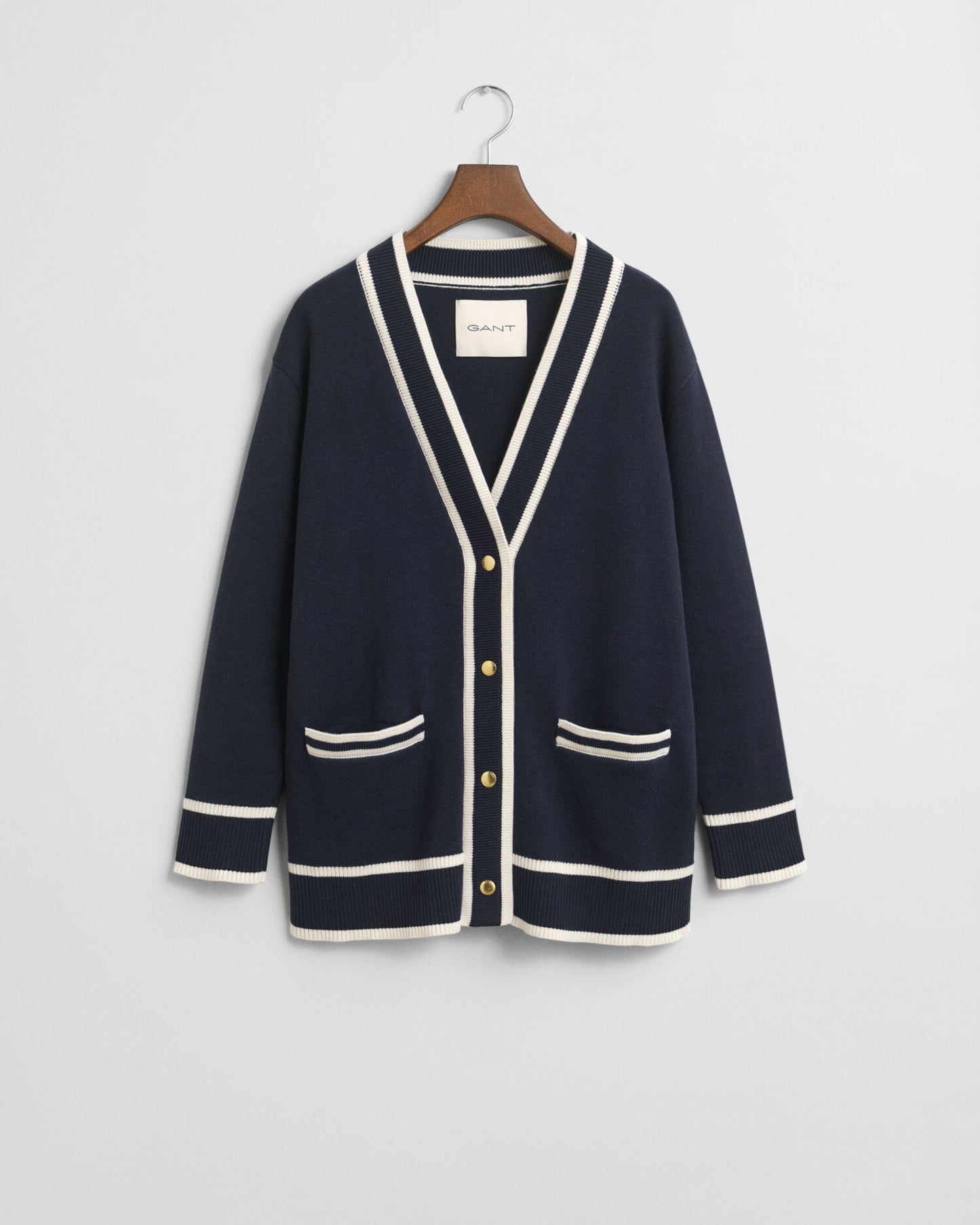 Contrast Knit Cardigan