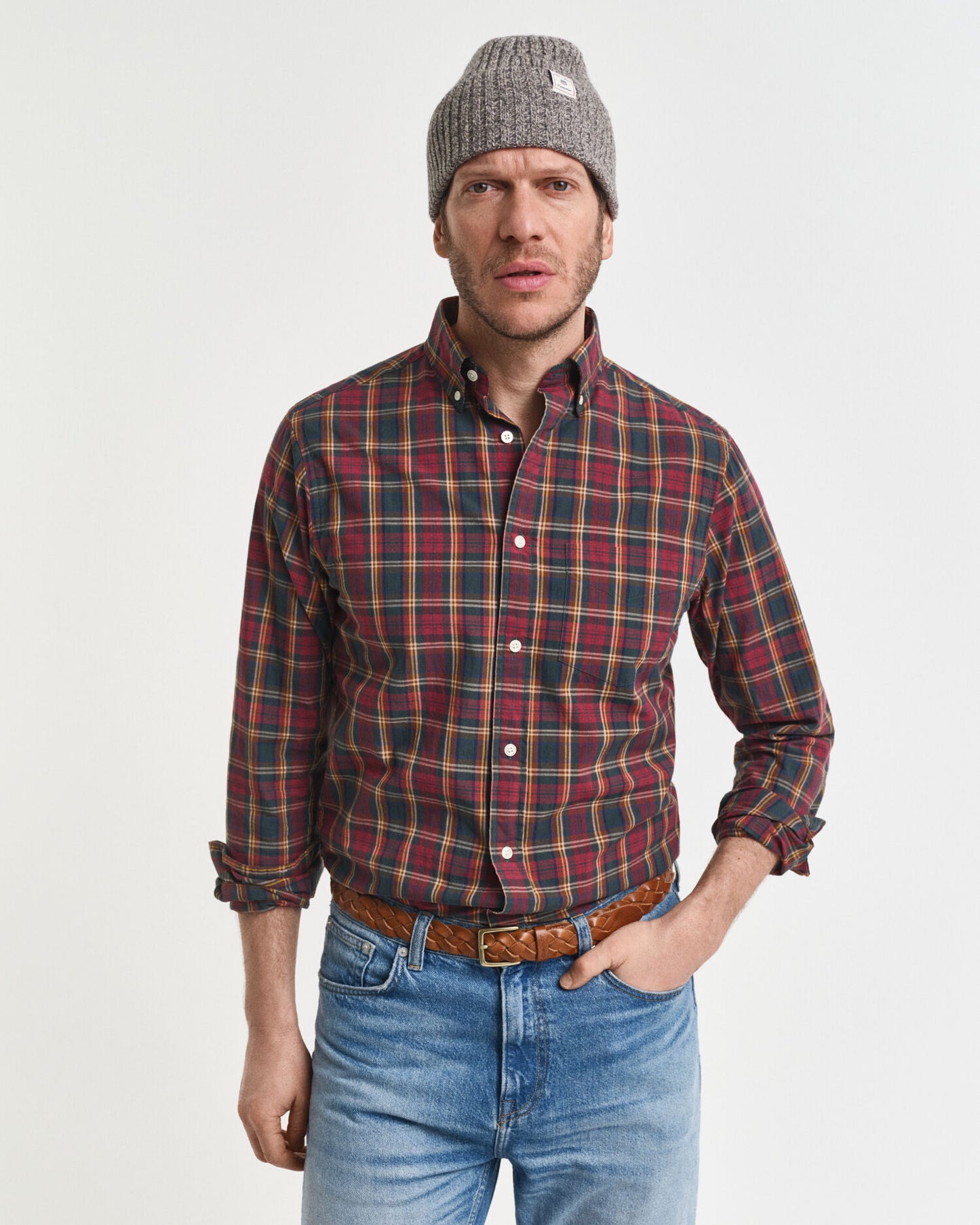 Regular Fit Checked Archive Poplin Shirt