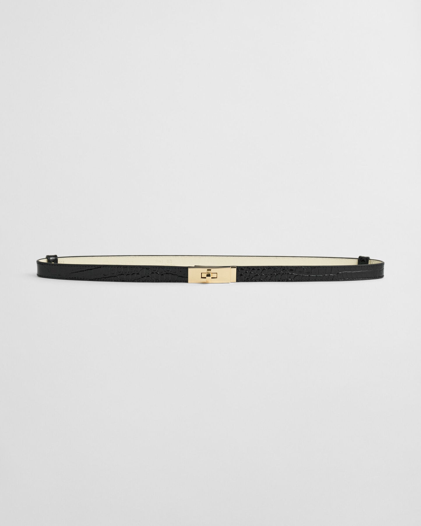 Turn-Lock Buckle Croc Effect Belt