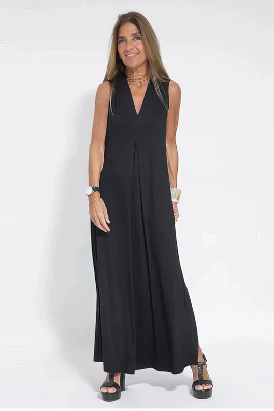 Elegantes langes Kleid + passende Strickjacke